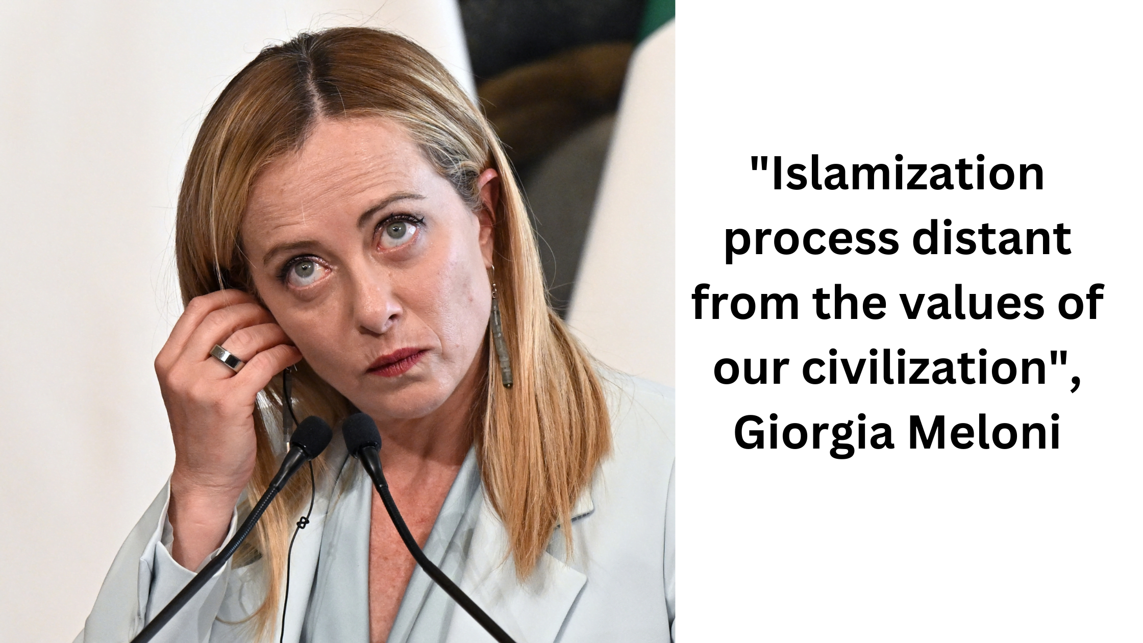 “Islamization process distant from the values ​​of our civilization”,Giorgia Meloni