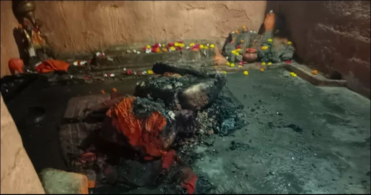 ncident of vandalism occurred at the ancient Hanuman temple located in Narayana Khuh, Nagrota, Jammu district, on Saturday evening around 5:30 PM