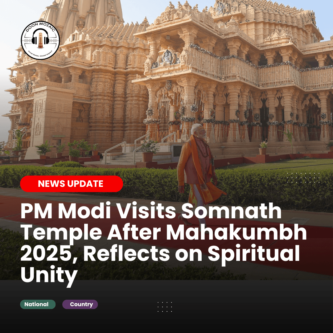 PM Modi Visits Somnath Temple After Mahakumbh 2025, Reflects on Spiritual Unity