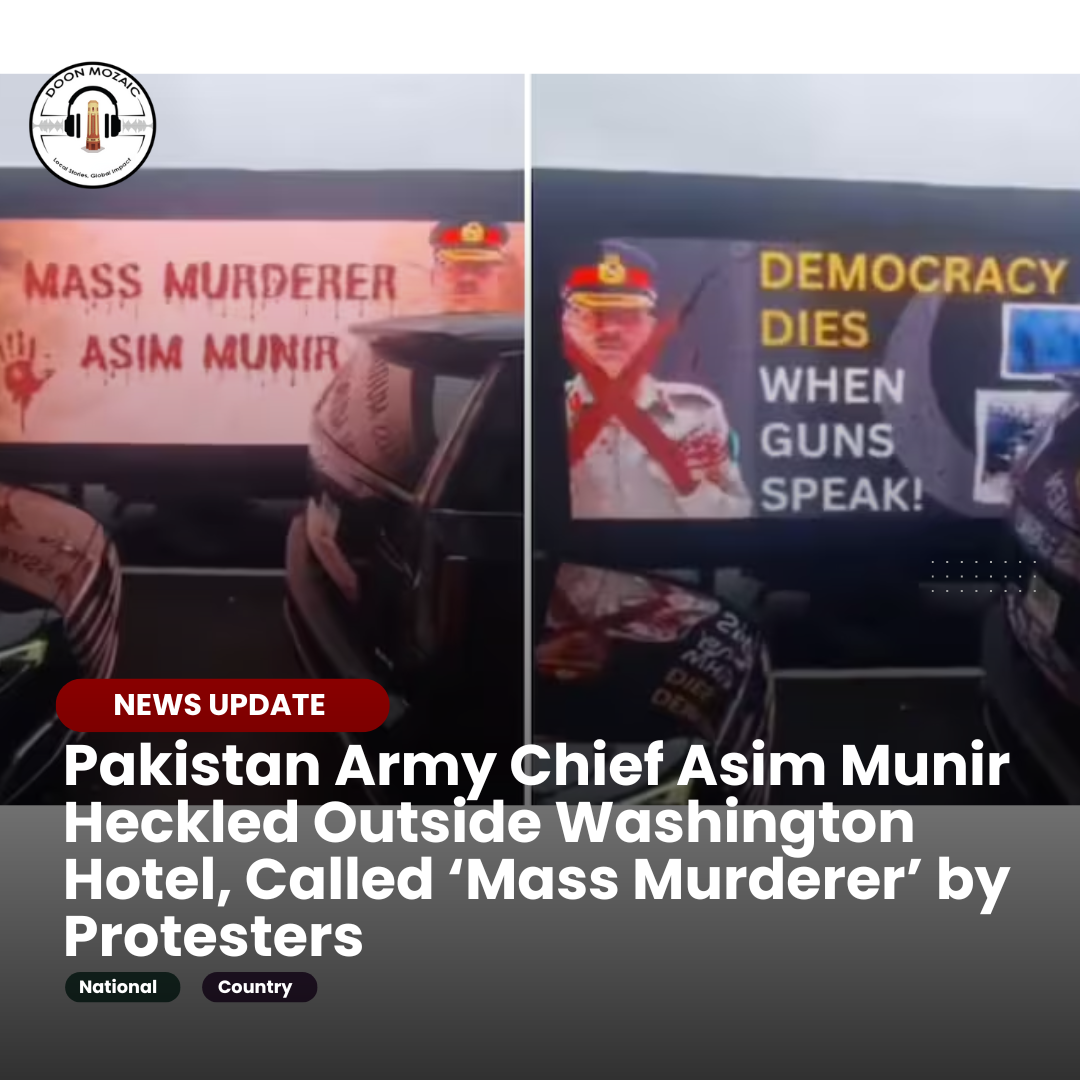 Pakistan Army Chief Asim Munir Heckled Outside Washington Hotel, Called ‘Mass Murderer’ by Protesters